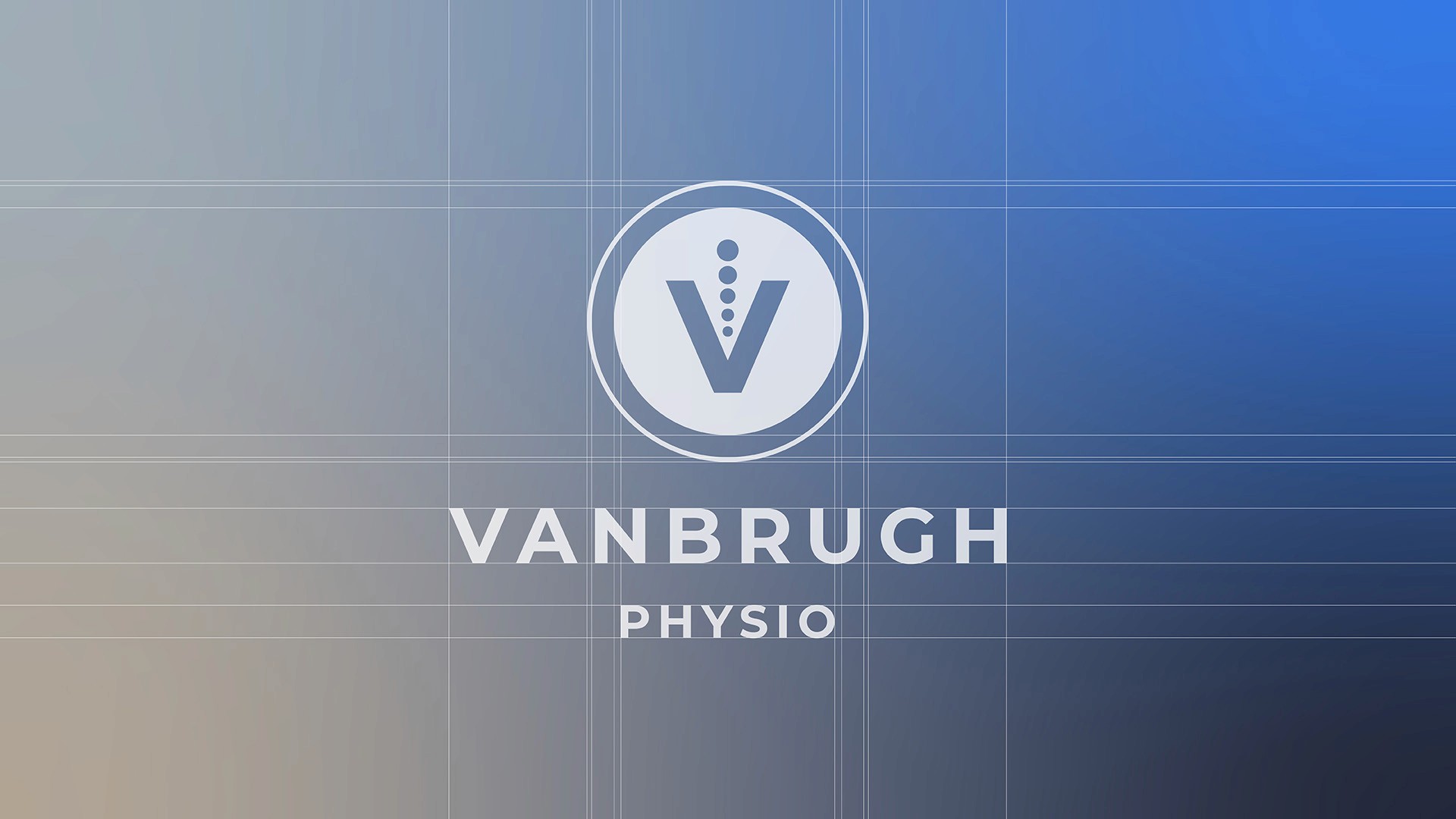 Vanbrugh Physio London logo identity grid