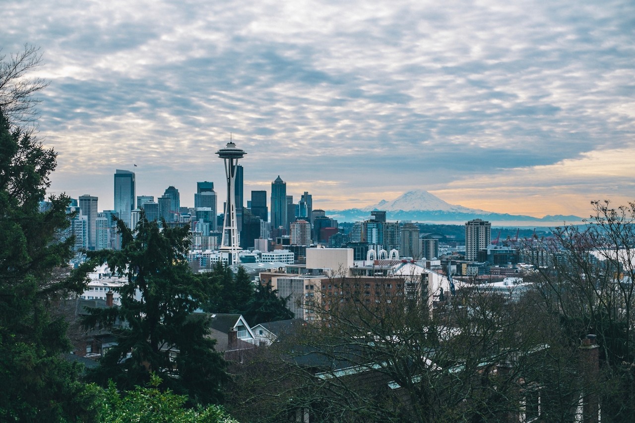 A photo of the Seattle skyline