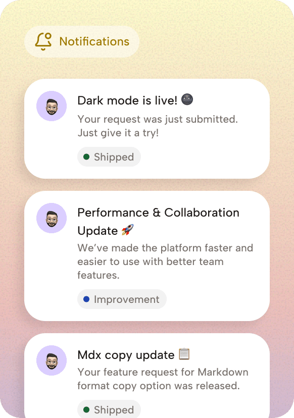 ship features and notify users with changelogs