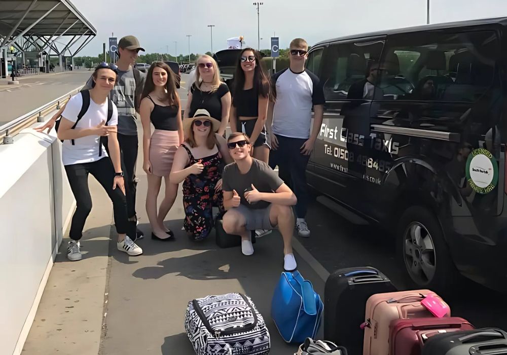 Group droppoff at airport
