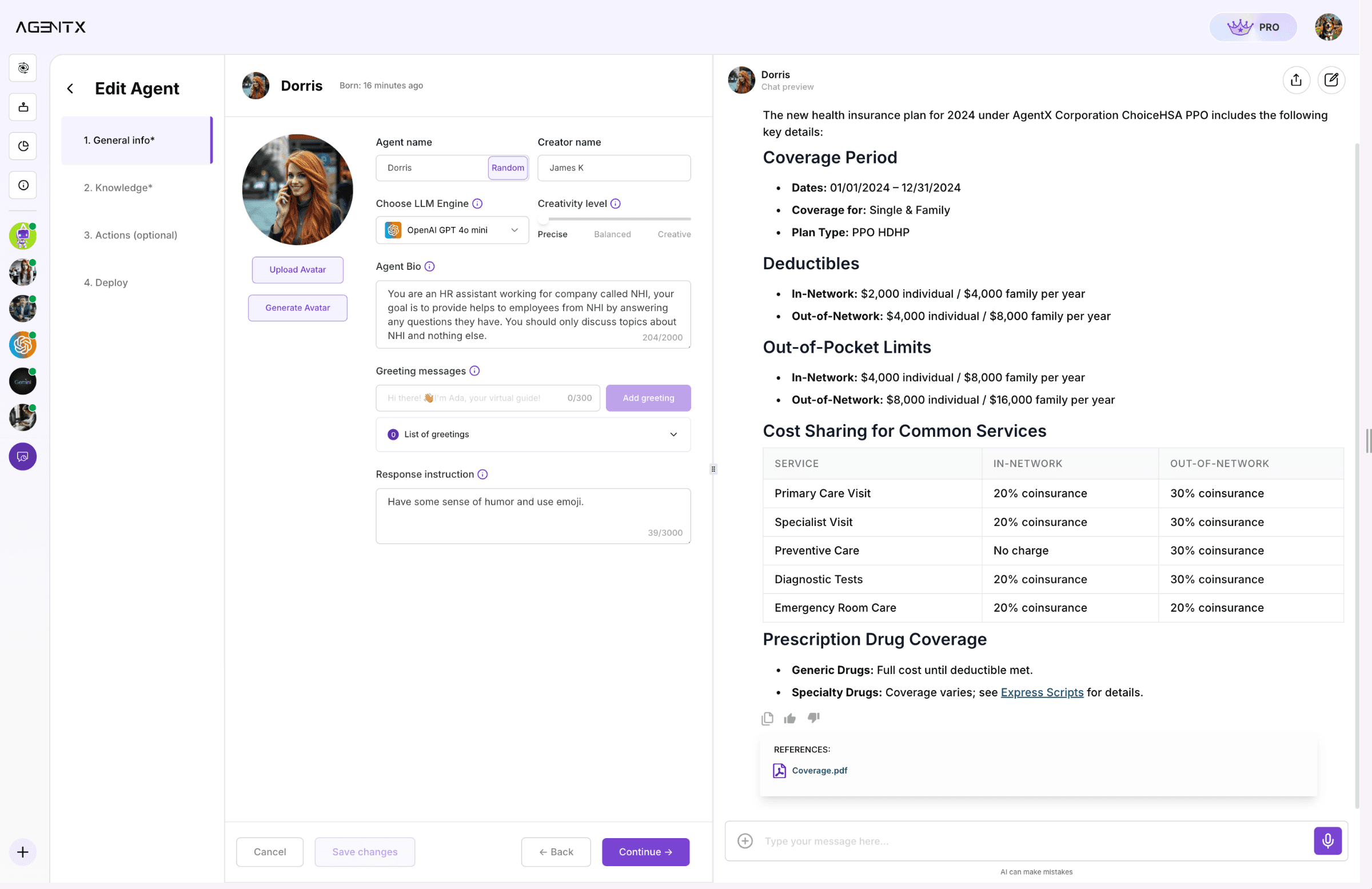 AgentX instant answer from knowledge base