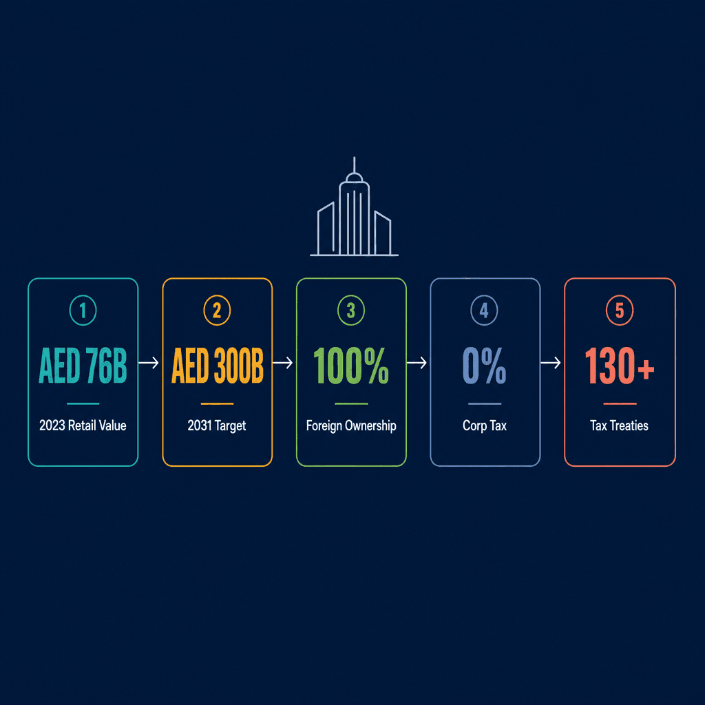 Infographic: Investment In Retail Trade Enterprises & Management Business License in Dubai