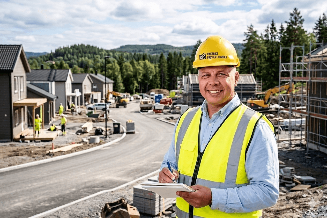 Erik står på arbeidsplassen