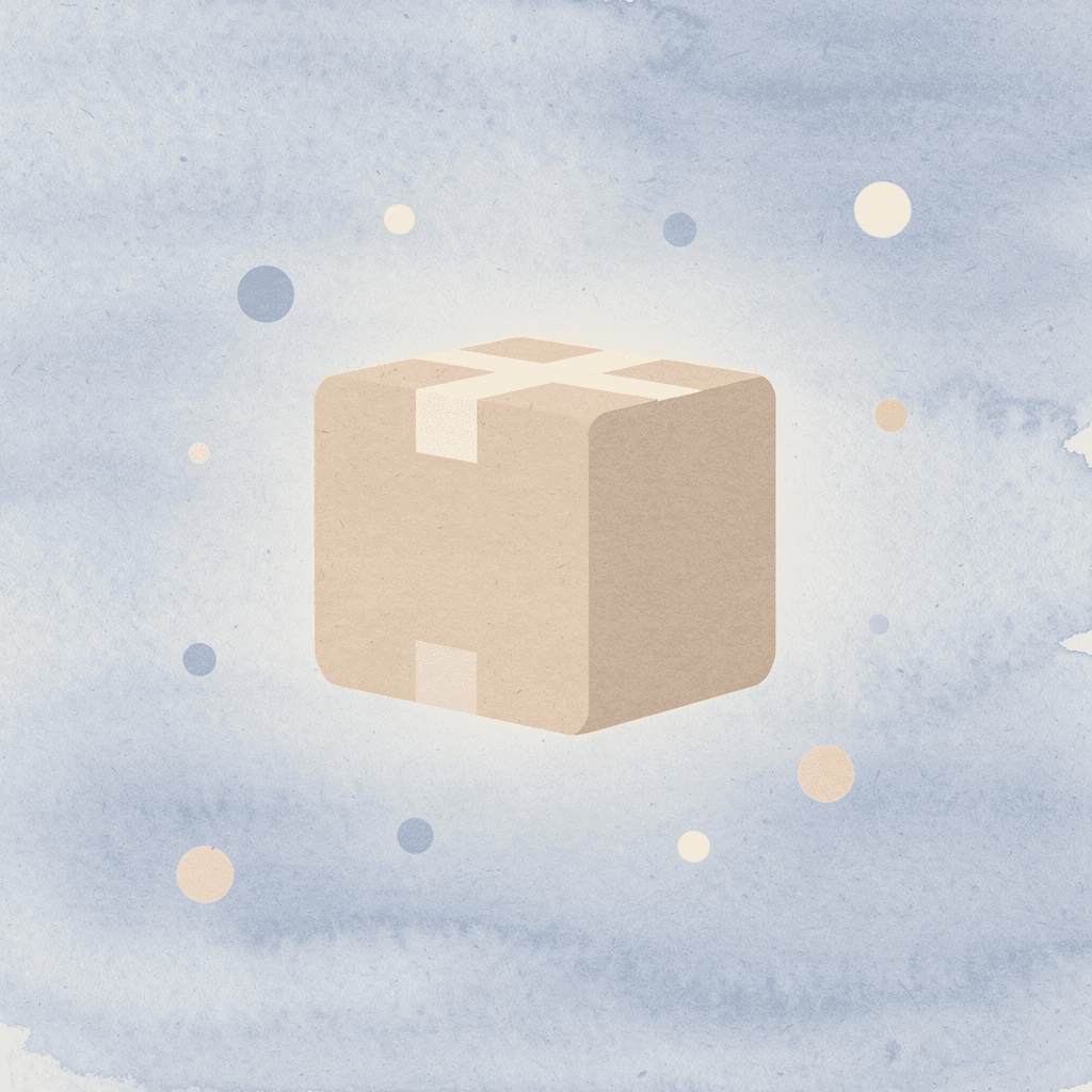 Package icon representing work from home swag