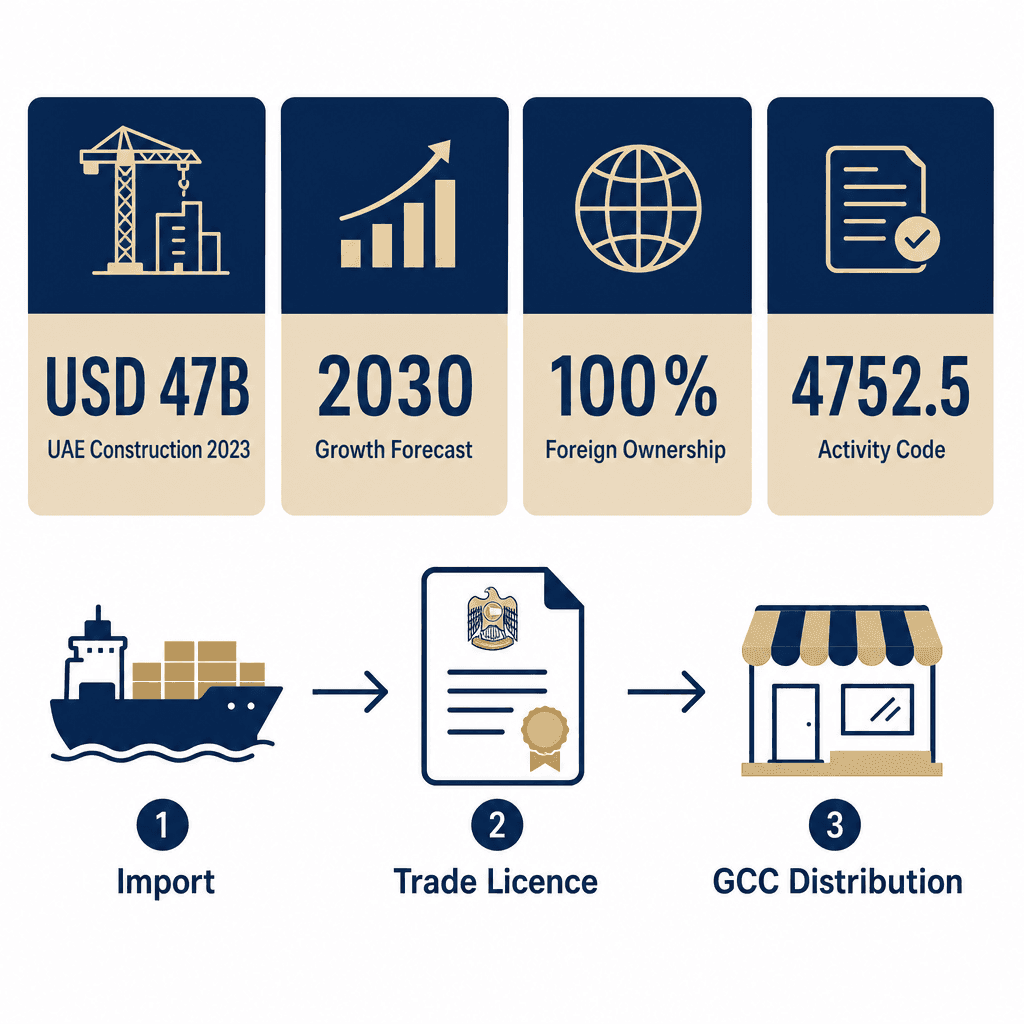 Infographic: Decoration Materials & Partitions Trading License in Dubai