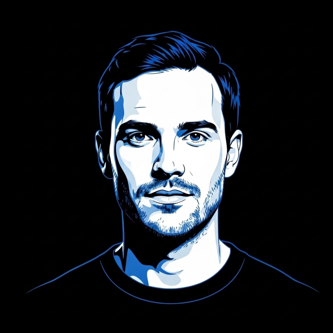 A single chair floats on calm water at sunset.