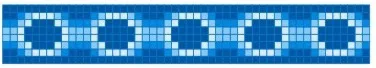 Ring mosaic pool border, 6.3" wide, Aqua Collection reference B3, Mosaiclegs Art Studio