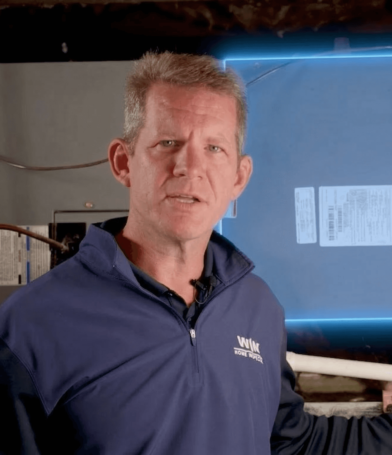 Close-up of a tree stump showing growth rings and a textured brown wood surface.