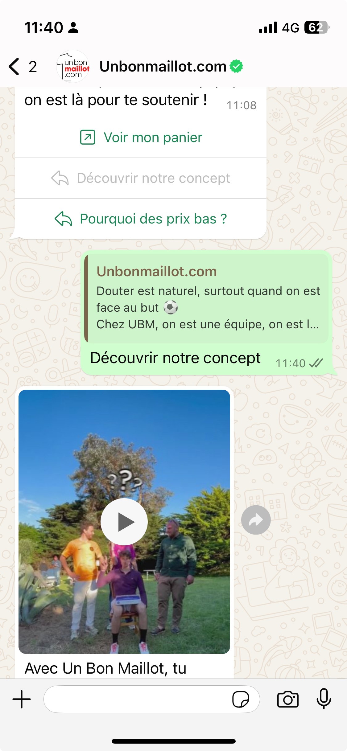 exemple de panier un bon maillot