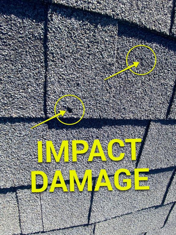Hail Impact Roof Damage