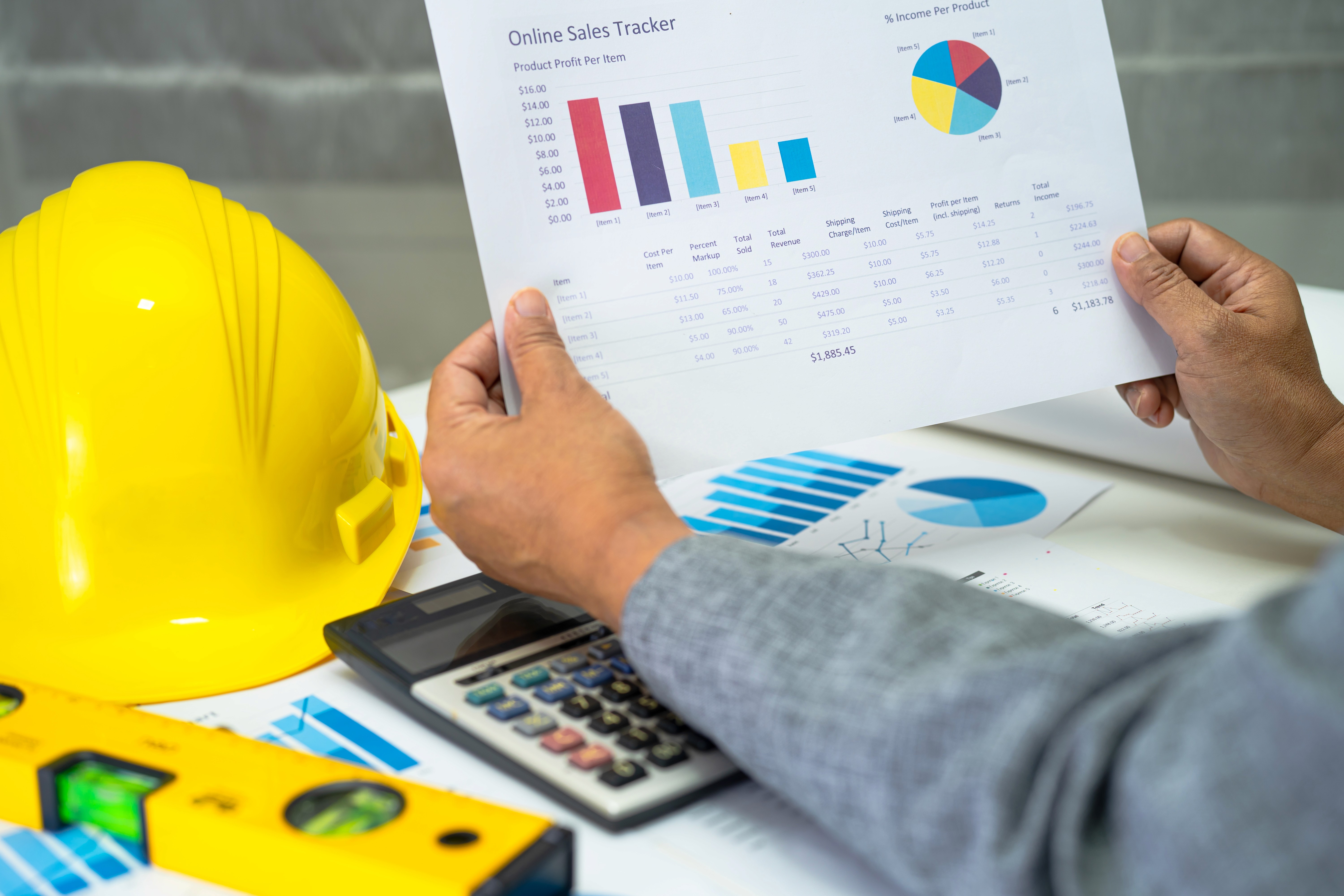 Construction performance reporting and analytics representing construction marketing, construction digital marketing, and marketing for construction companies.