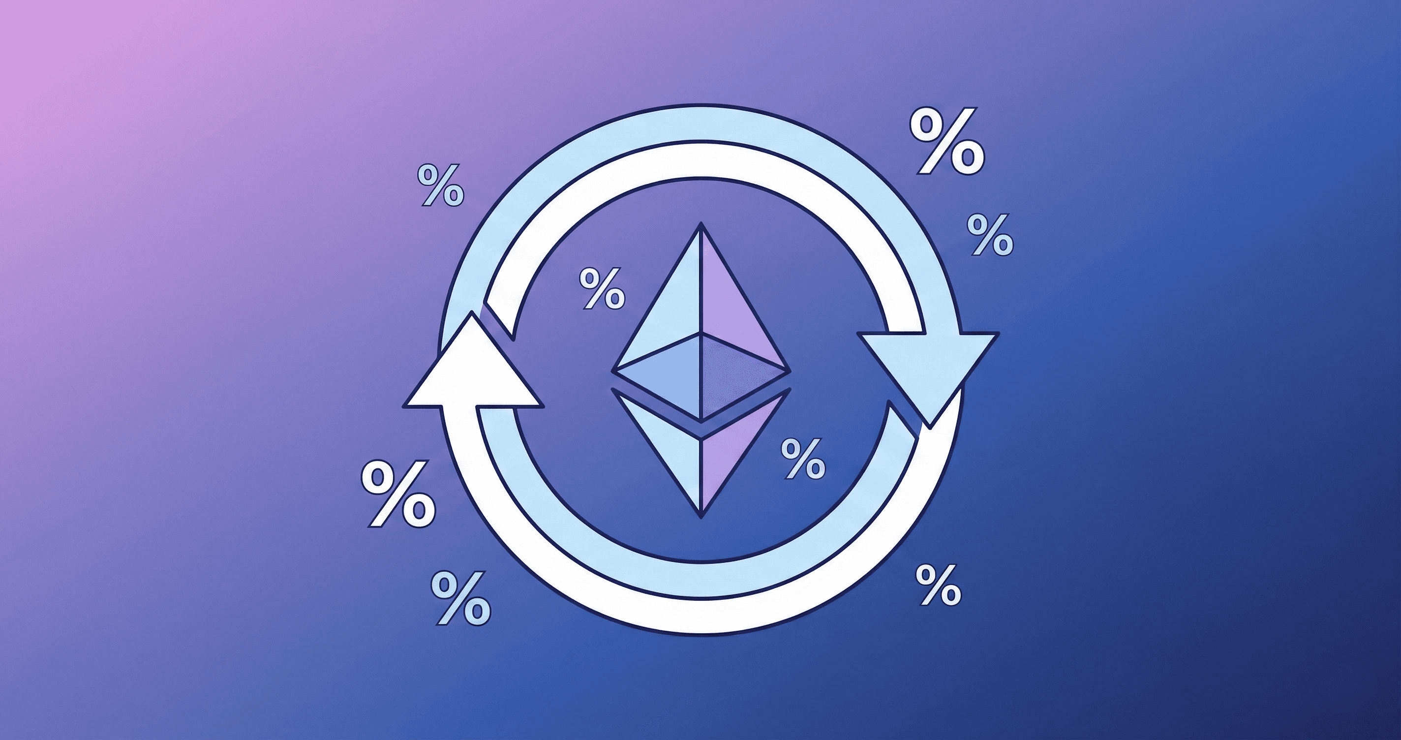Ethereum staking yield visualization showing ETH rewards cycle