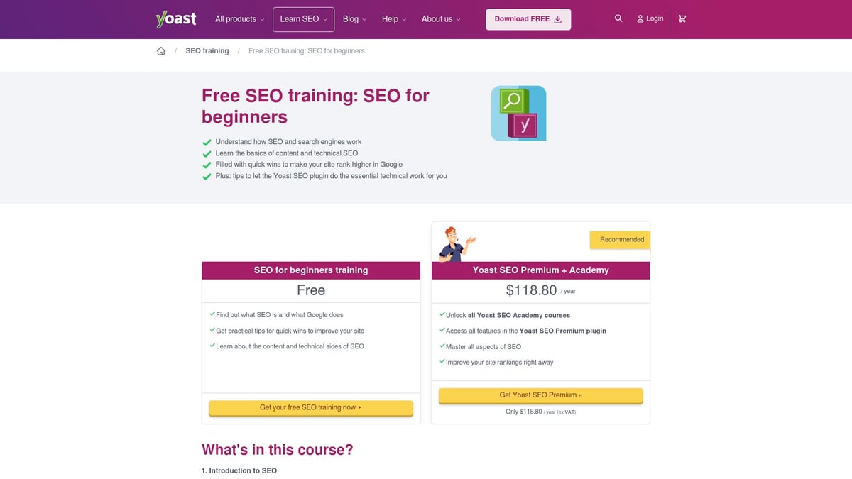 9 SEO Kurse 2026, Die Dein Online-Marketing Revolutionieren - SEO für Einsteiger von Yoast