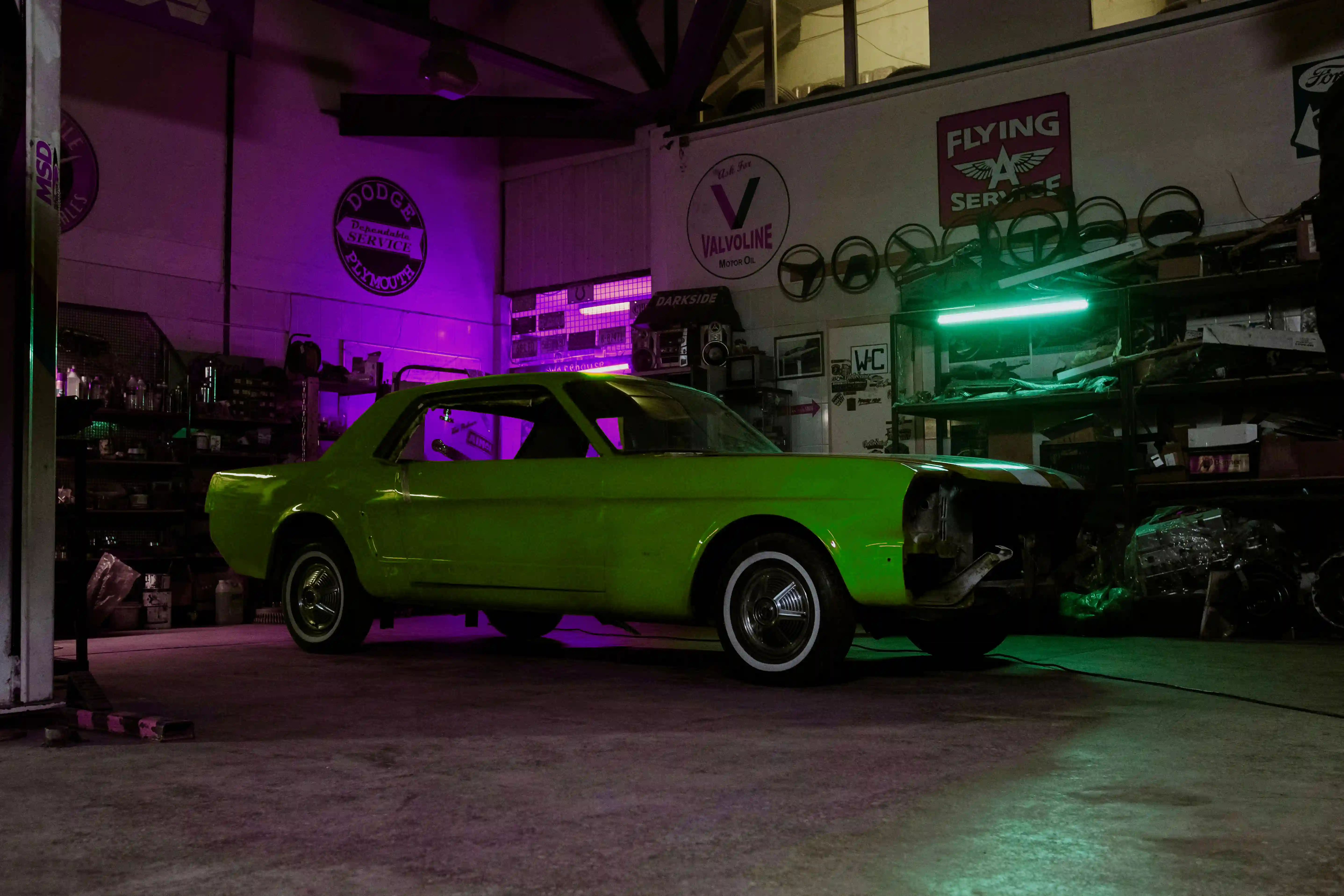 Image of a car inside an Auto Repair Shop