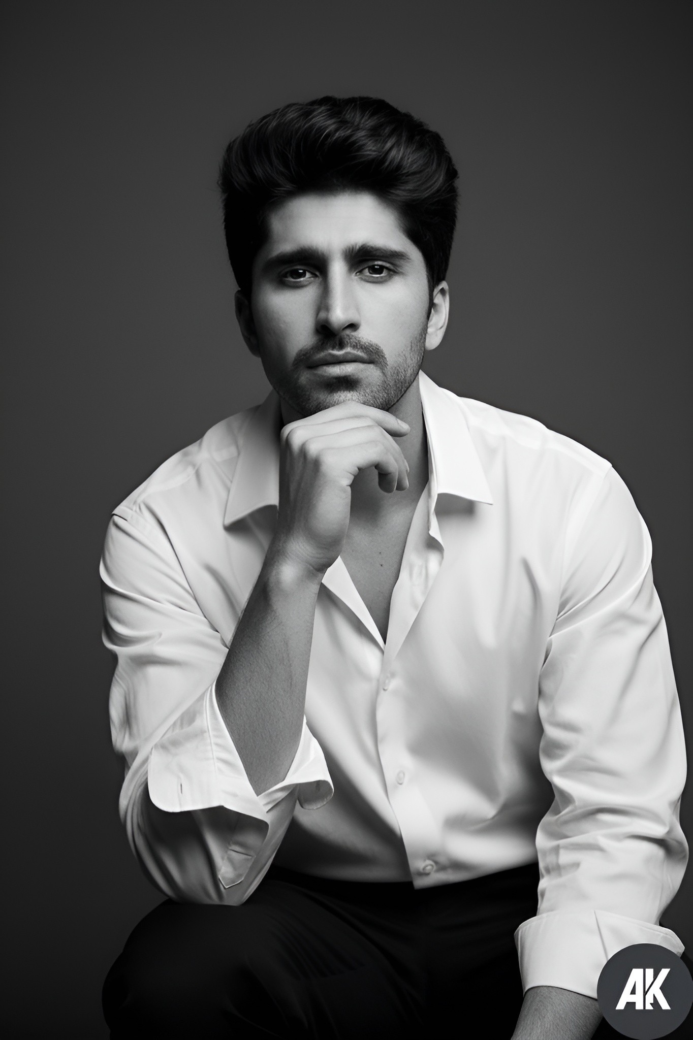 Close up of a man holding design papers