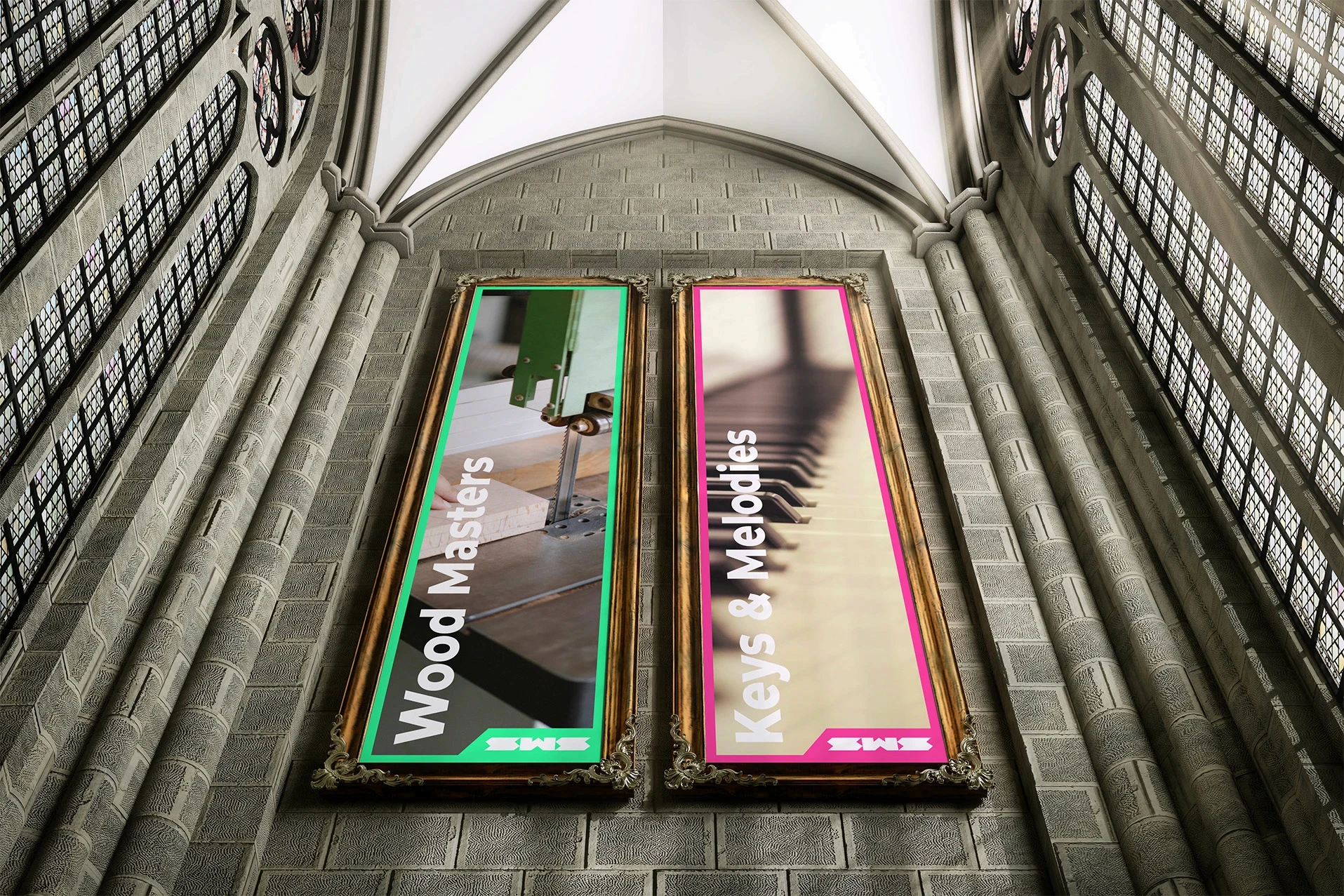 Swap work shop banners