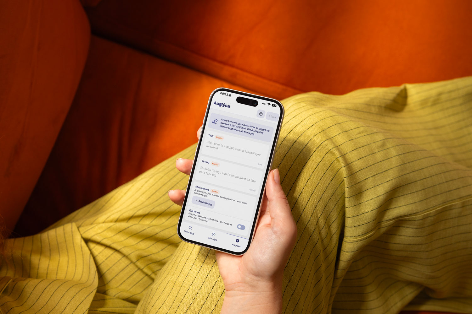 A mockup of Freelio's mobile app
