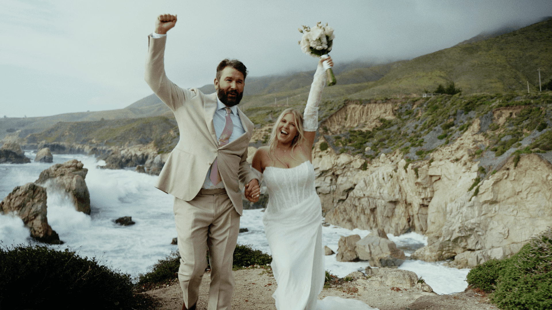 Drone shot of a running track at night