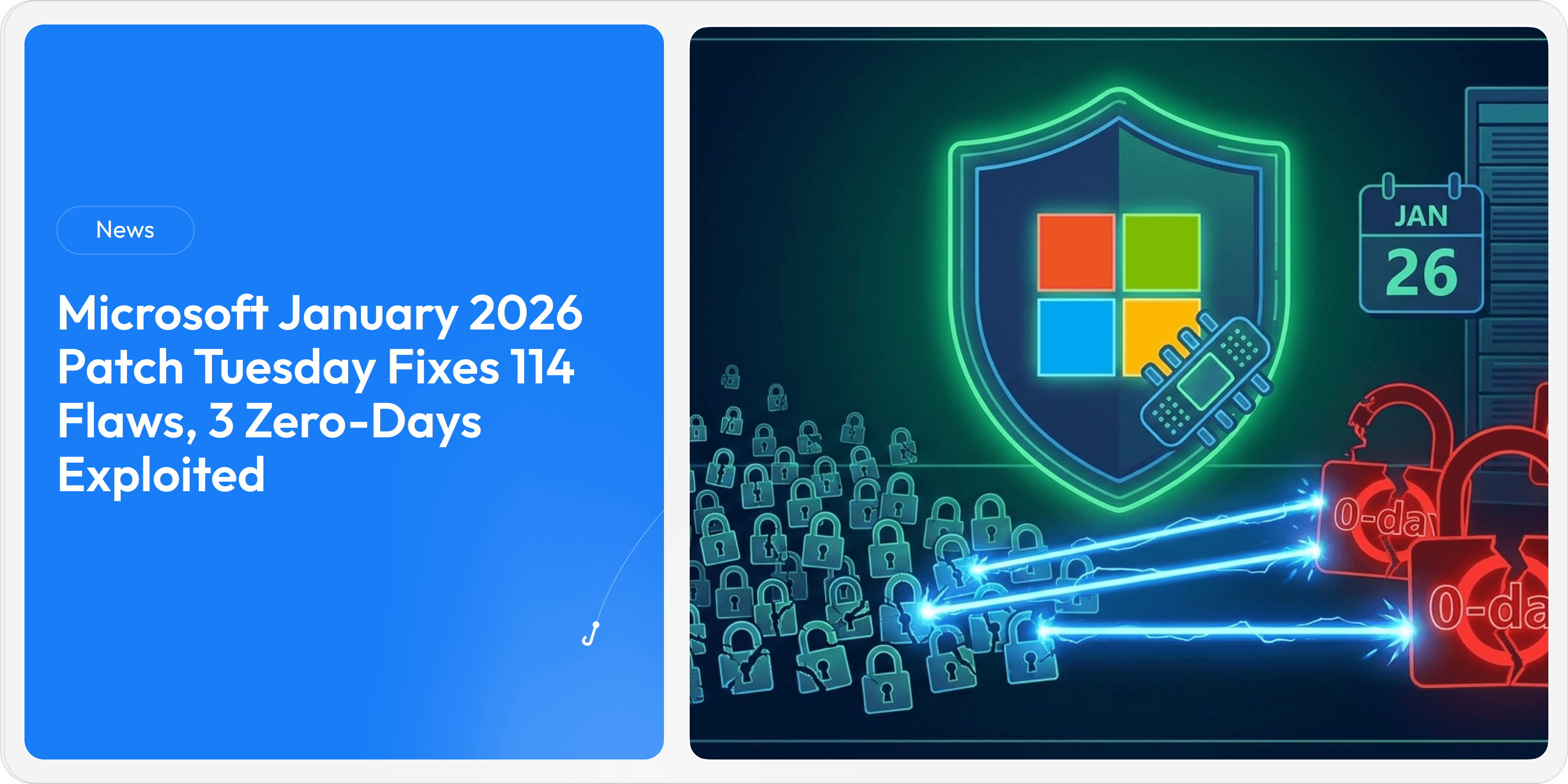 Microsoft January 2026 Patch Tuesday Fixes 114 Flaws, 3 Zero-Days Exploited