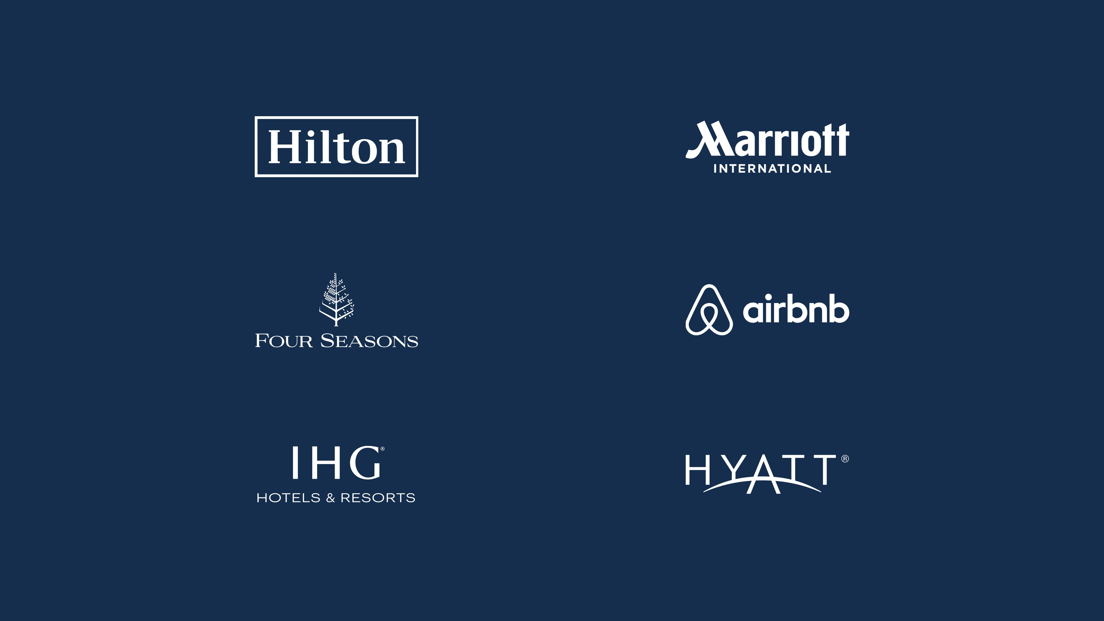 Logos for different hotel chains