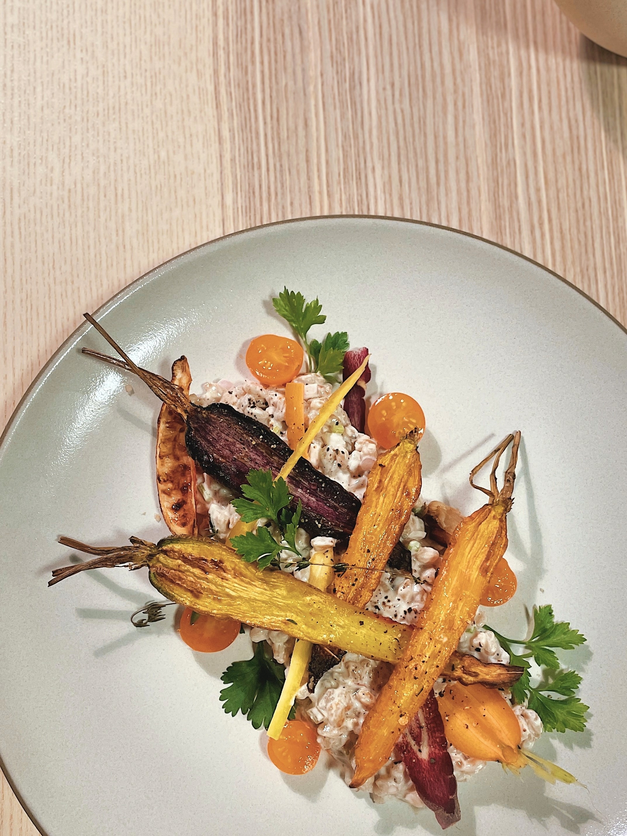 Roasted rainbow carrots