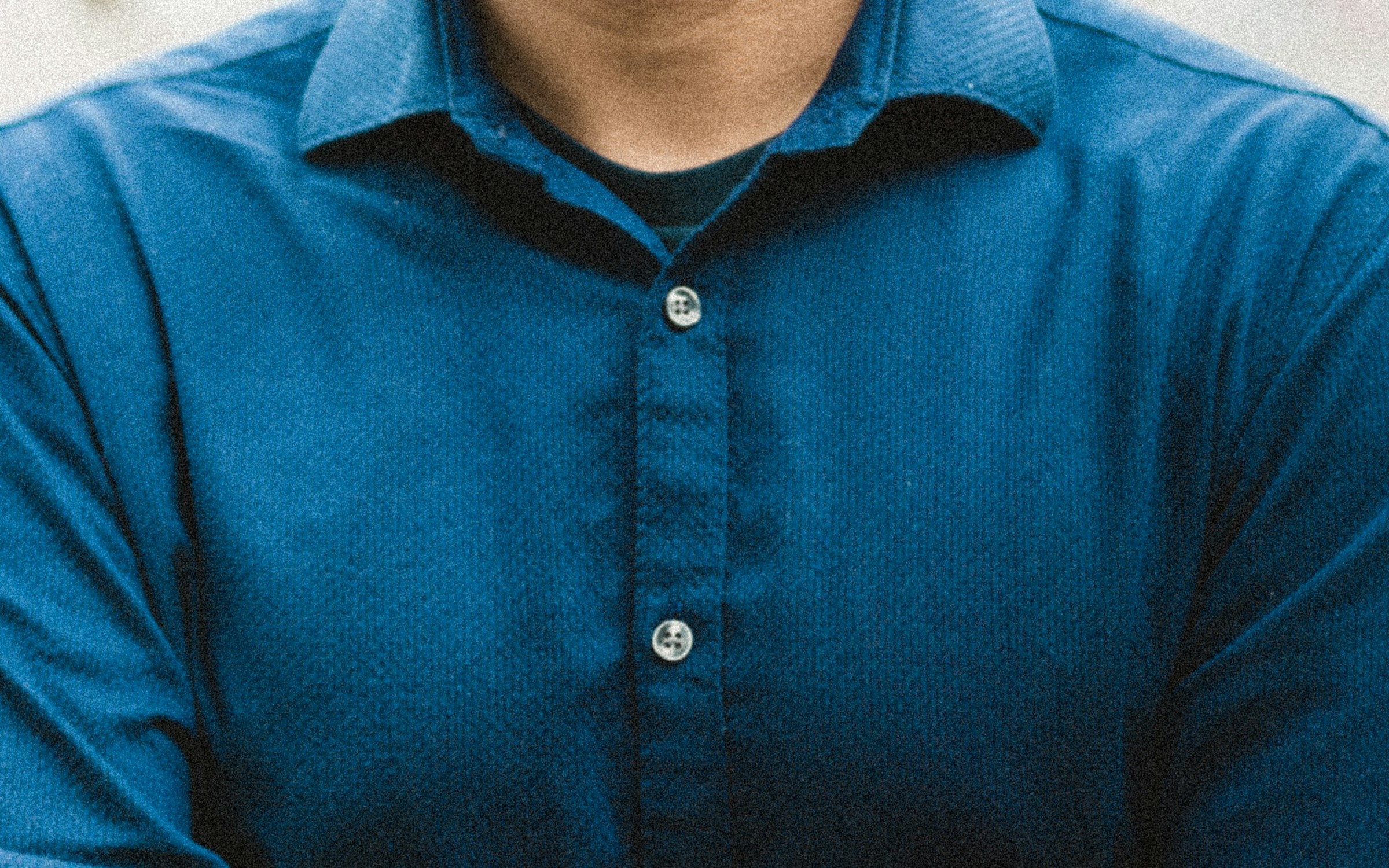 man in simple shirt - Blue Used in Fashion