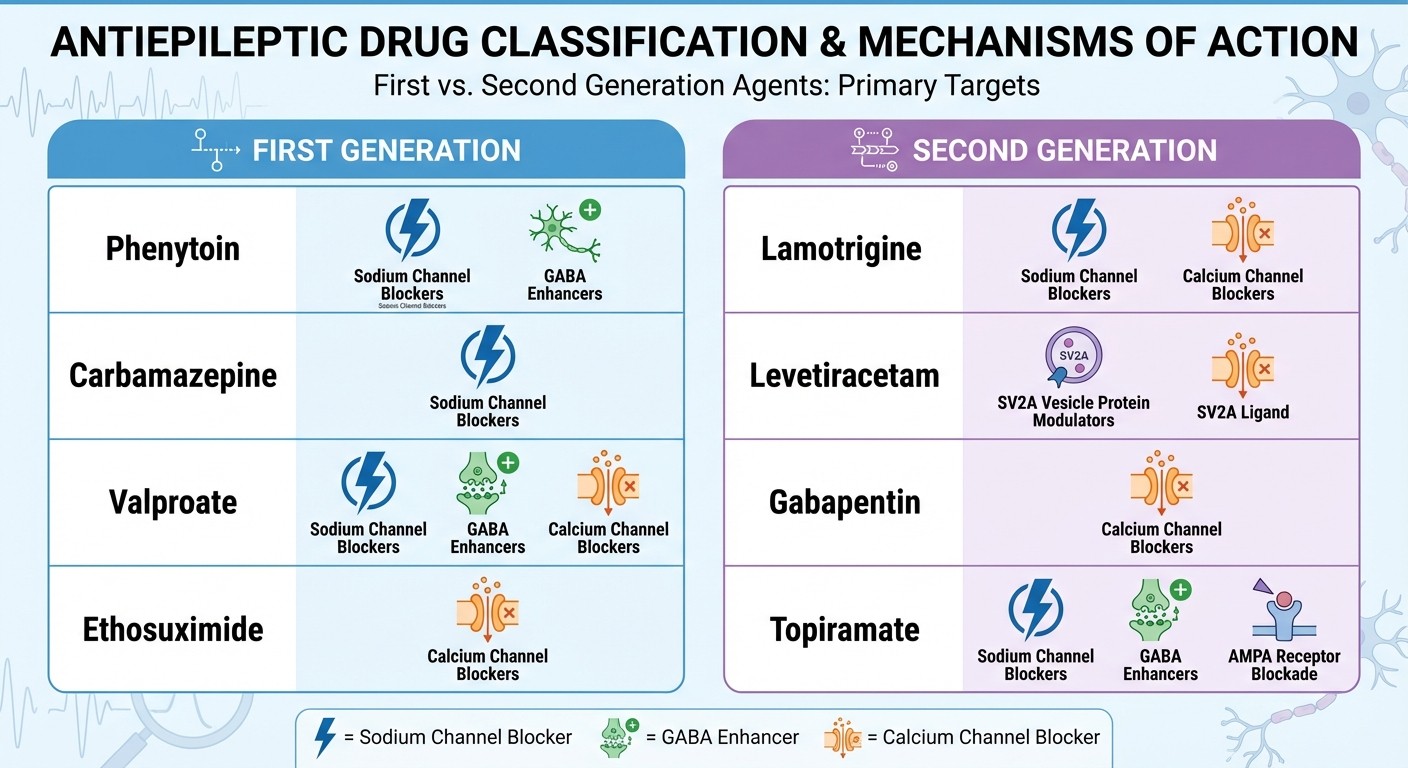Antiepileptic Drug Classification Chart