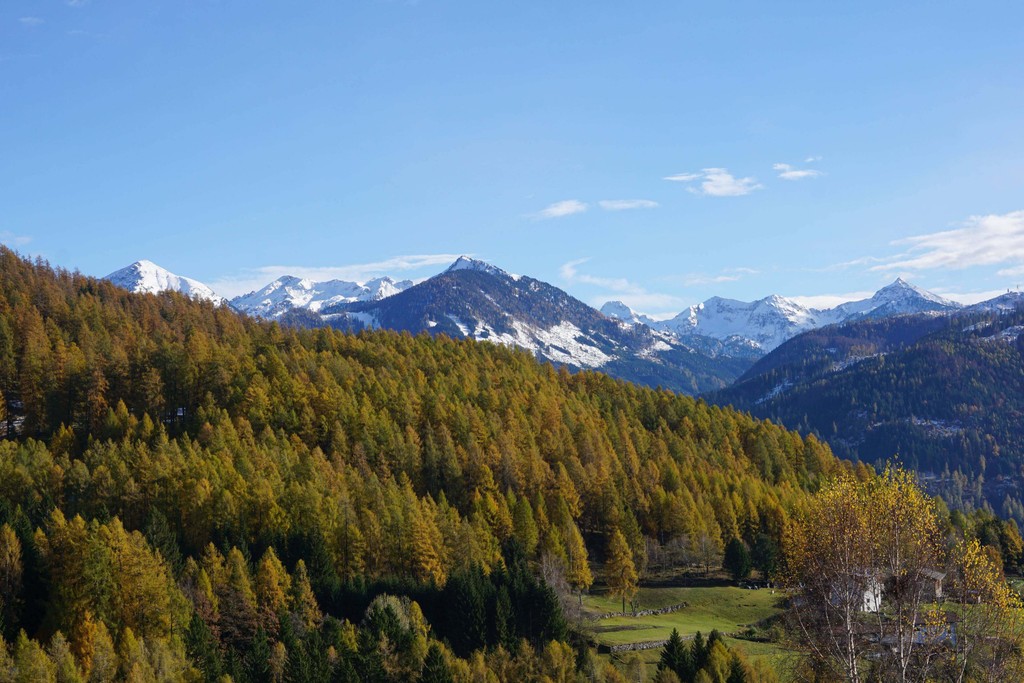 Panoramic view over the Lagorai mountains from the balcony