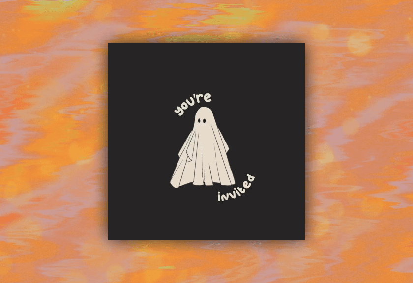 A simple white square napkin with the word "birthday" typed in lowercase black text, set against a soft purple gradient background.