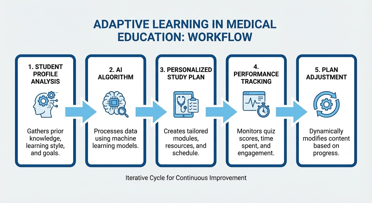 How Oncourse AI adaptive learning algorithm works - personalized study plan generation