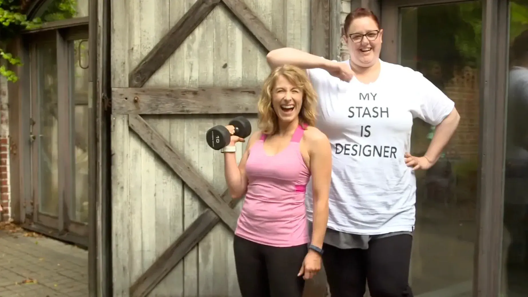 Heather Hausman, Founder of H2 Personal Fitness with a client