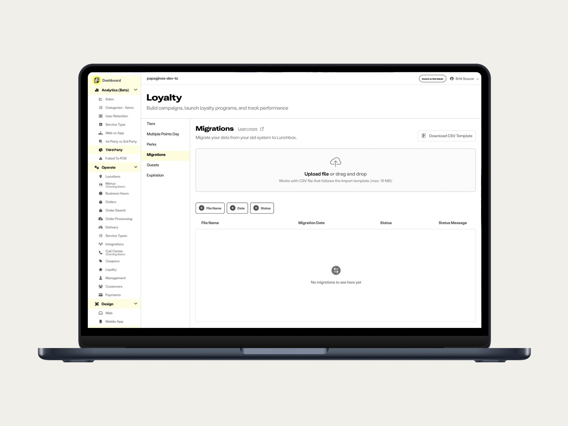 Hand holding phone showing restaurant food app