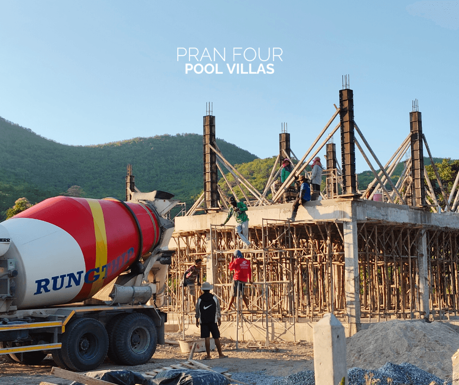 Cement truck arrives for second floor pour