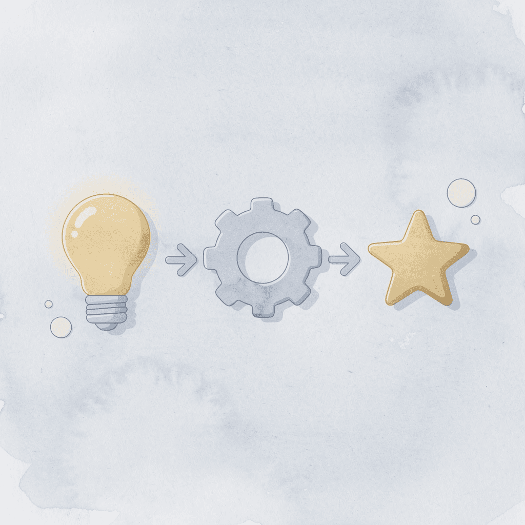 Three icons showing academic rigor, social interaction, and hands-on learning