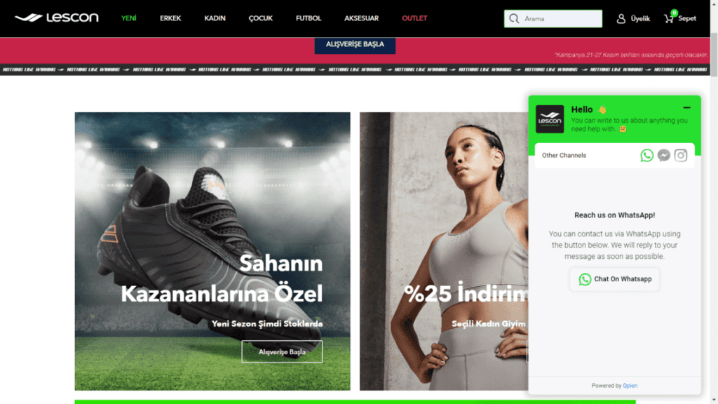 qpien canlı destek, e-ticaret, satış