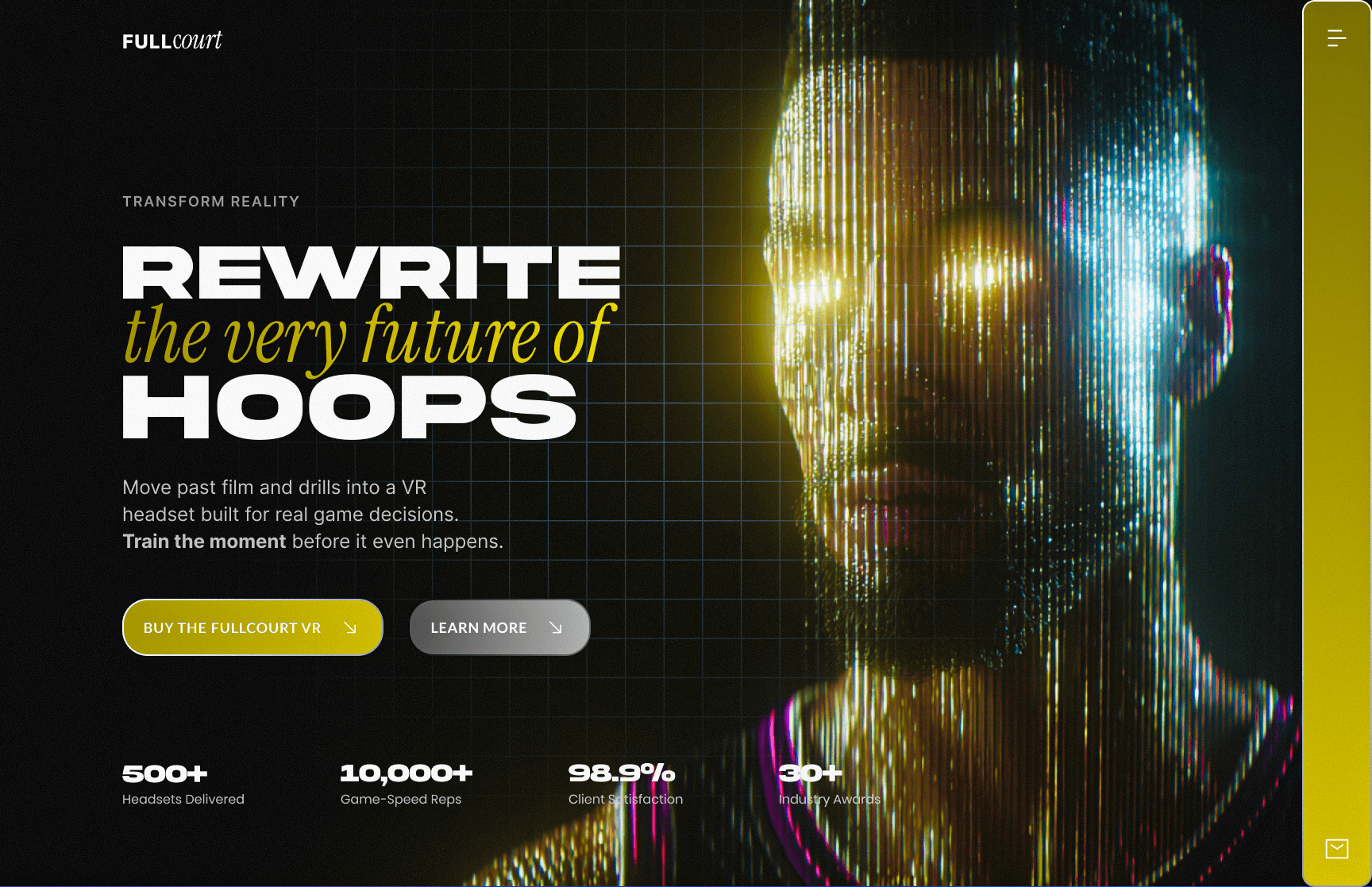 Website Hero Section design basketball athlete