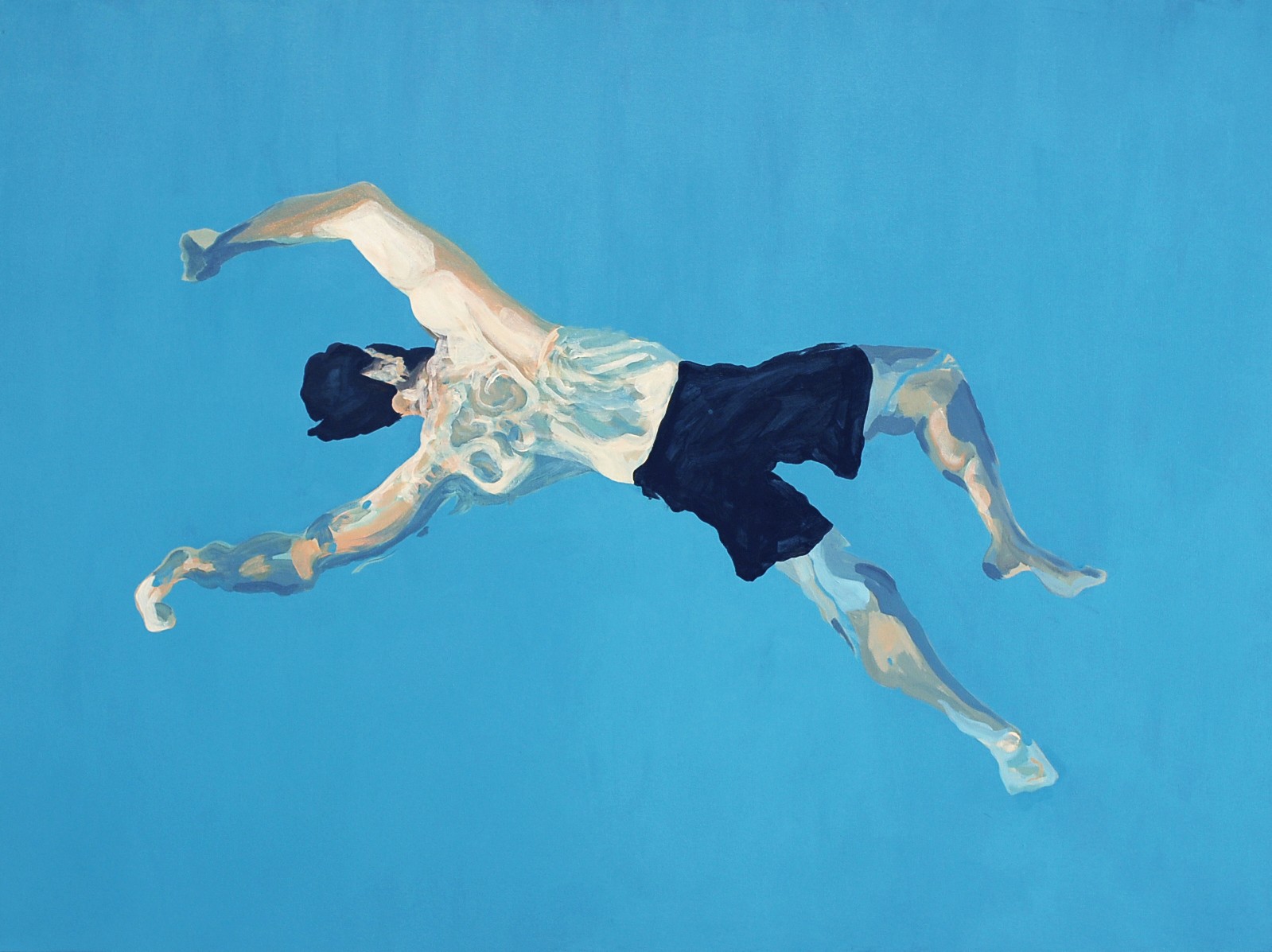 Flottant n°7, Acrylique sur toile, 130 x 97 cm, 2021