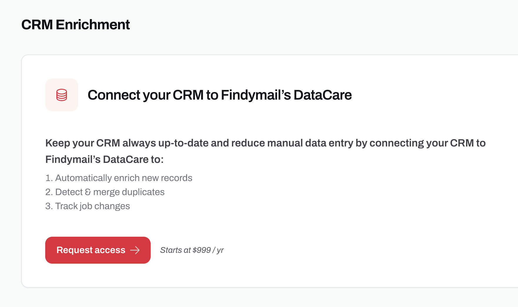 Findymail Review CRM Enrichment