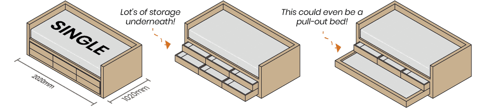 Day Bed - Tiny House Bedroom