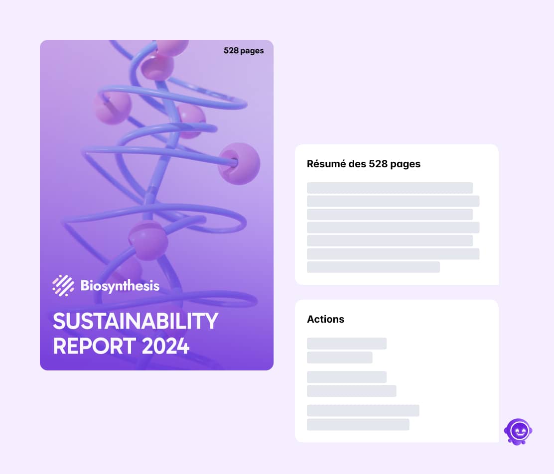 A sustainability report of a company