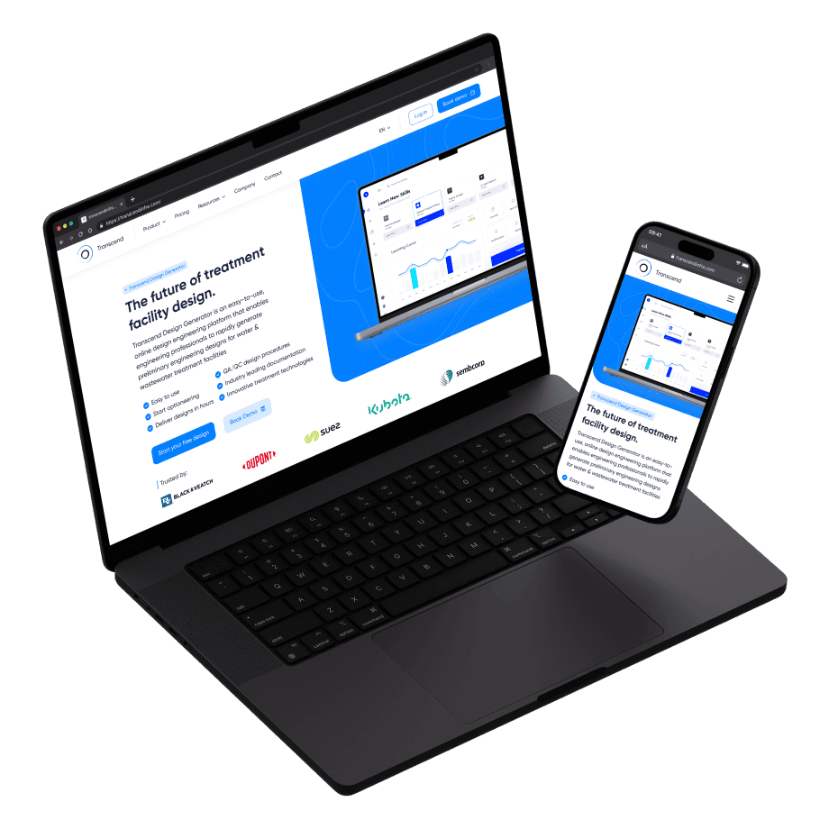 Transcend landing page