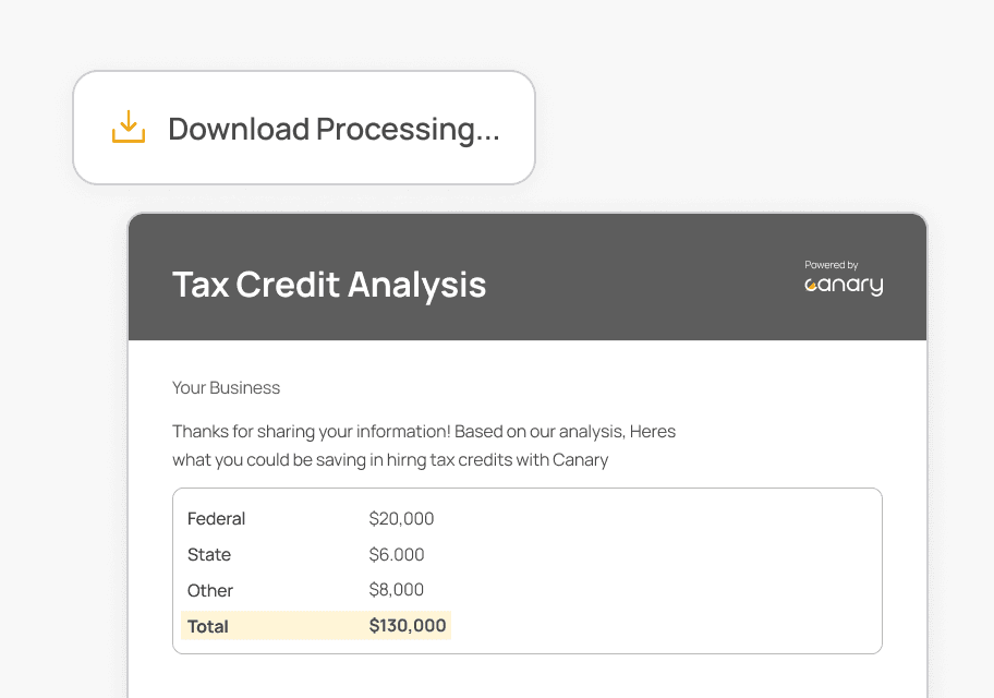 Canary Hiring Technologies , Canary Canary AI for Hiring tax credits and employee retention