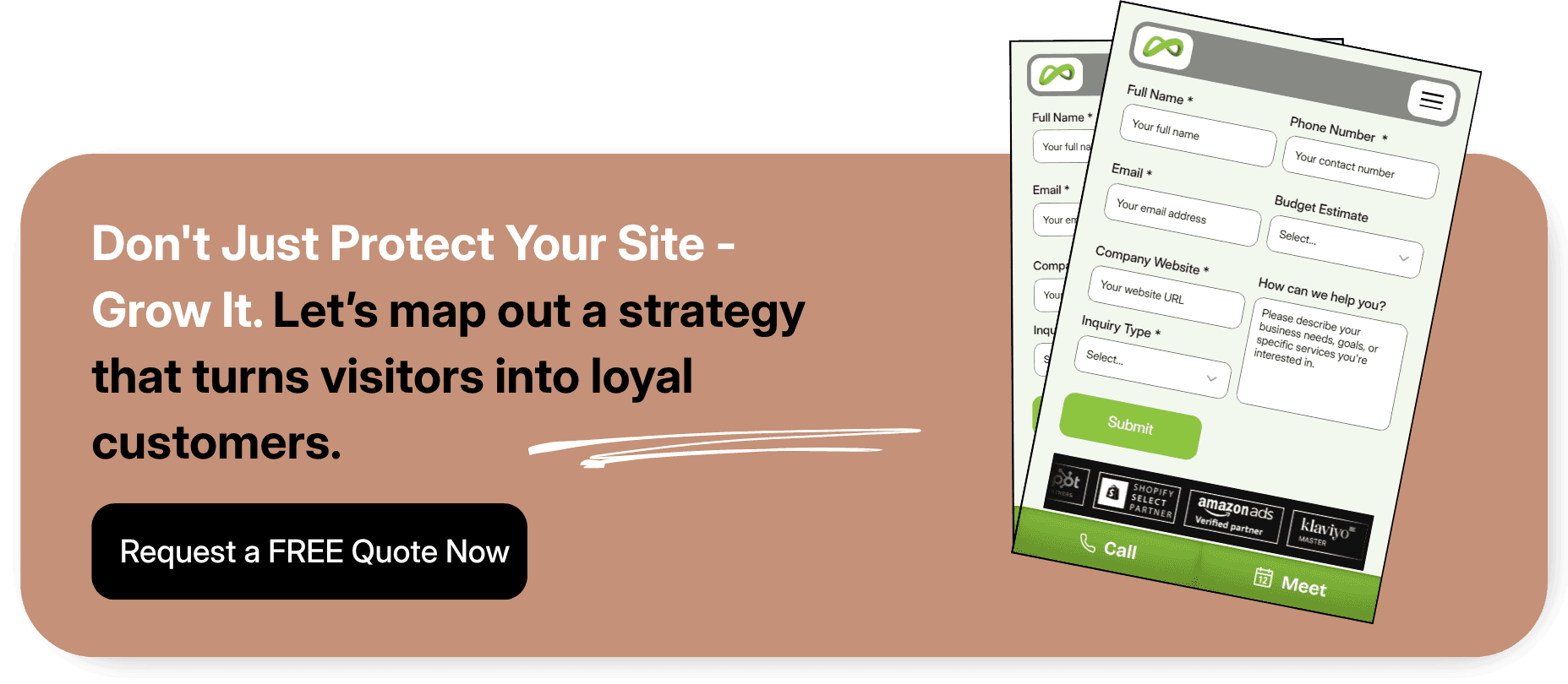 Call-to-action for contact us