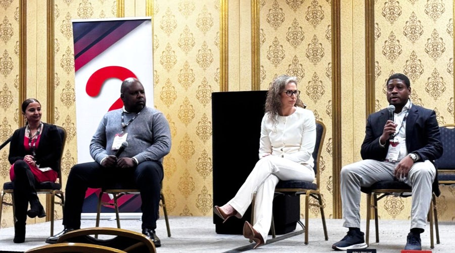 Ericson Brickers of the Brickers Foundation speaking at an even in Las Vegas NV