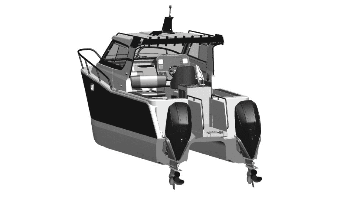 a person swimming in the water with grass