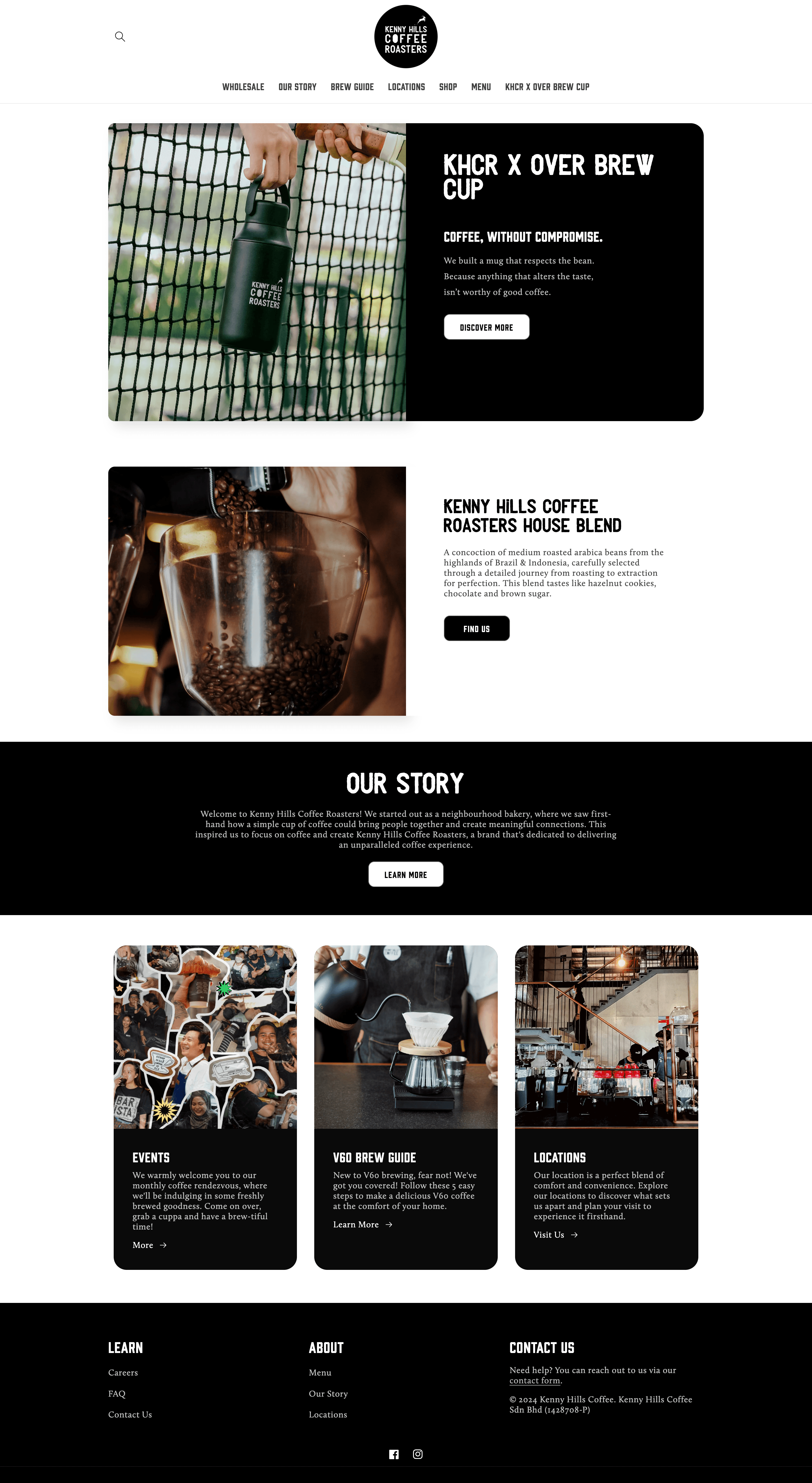 A screenshot from the Stuff page of the website