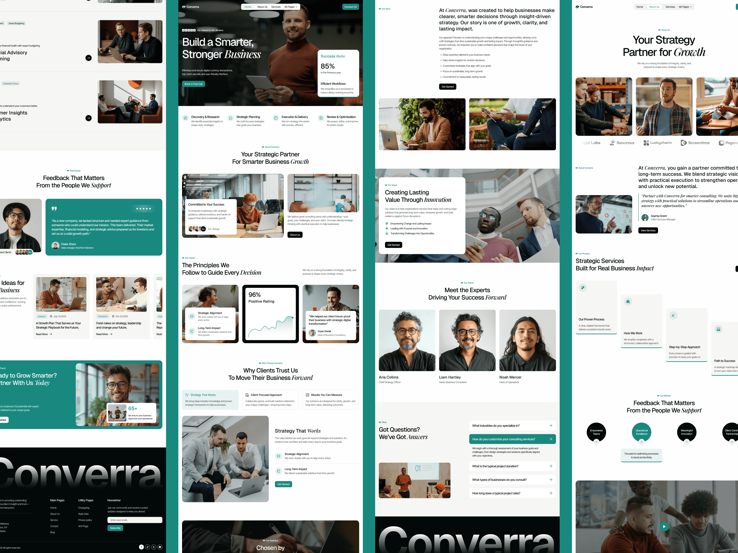 Framer insurance firm template
