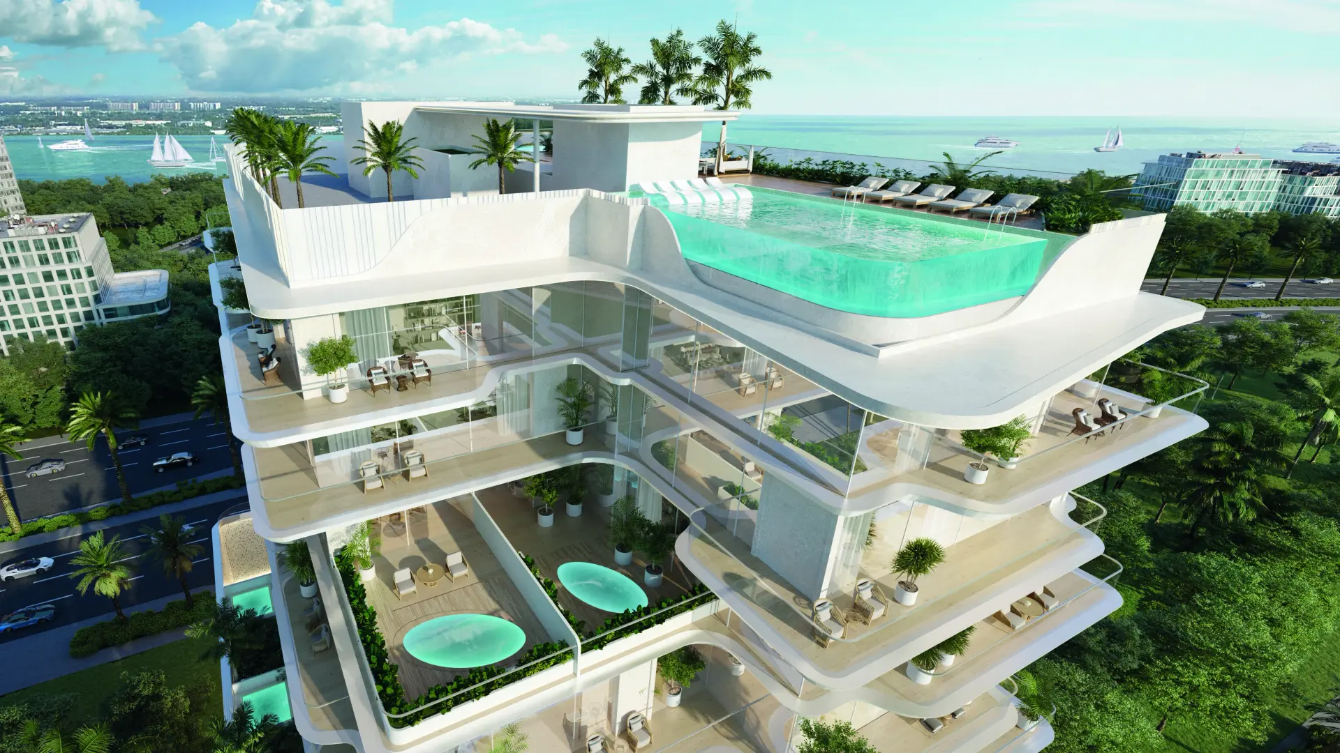 meriden beach residences building views