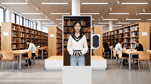 A woman in a white suit stands confidently against a bright red background, smiling with one hand on her hip.