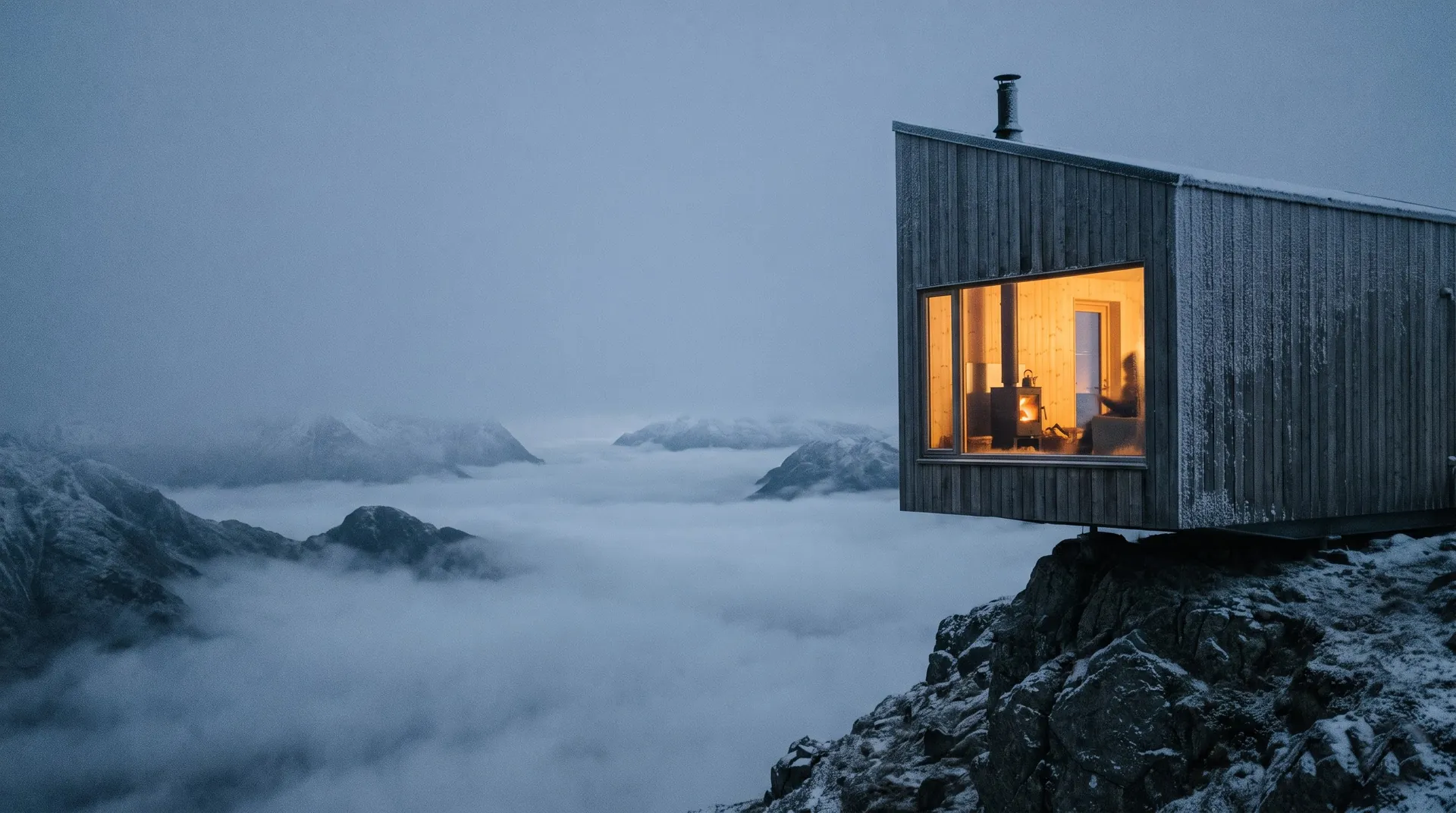 Cabin above the clouds